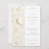 Victoriaans Liefde Vogel Bruids Douche Invitation Kaart (Voorkant)