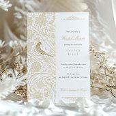 Victoriaans Liefde Vogel Bruids Douche Invitation Kaart