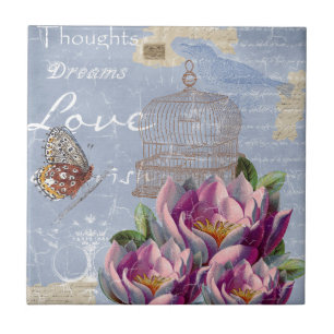 Victoriaans liefdesdenken Dreams Butterfly Bird Ca Tegeltje
