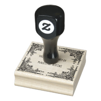 Victoriaans Lijst Boekplaat Uit de Bibliotheek van Rubberstempel