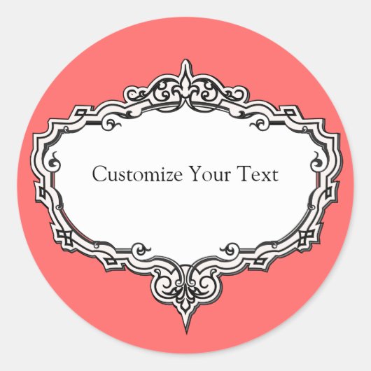 Victoriaans Lijst Print  Sticker (Voorkant)