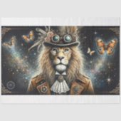 Victoriaans Lion Butterflies Steampunk Decoupage Tissuepapier (Voorkant)