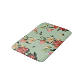 Victoriaans Lisianthus: Waterverf van olijfbloemen Badmat (Gekanteld)