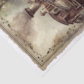 Victoriaans Locomotief Decoupage Tissuepapier (Detail)