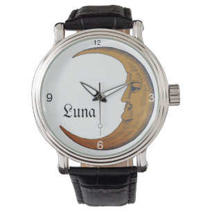 Victoriaans Luna Moon Wrist Watch Horloge