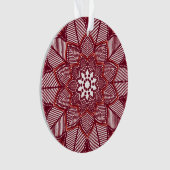 Victoriaans Magenta Mandala Ornament (voorkant)