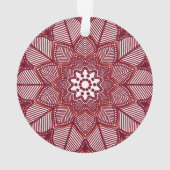 Victoriaans Magenta Mandala Ornament (achterkant)