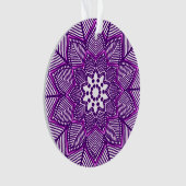 Victoriaans Magenta Mandala Ornament (voorkant)