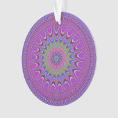 Victoriaans Magenta Mandala Ornament (voorkant)
