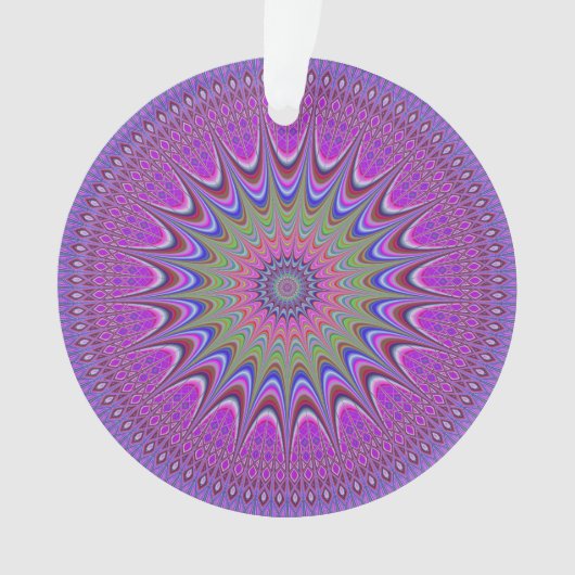 Victoriaans Magenta Mandala Ornament (voorkant)