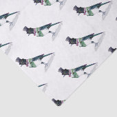 Victoriaans Magpie Bird Tissuepapier (Detail)