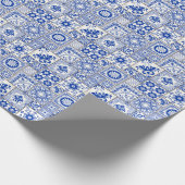 Victoriaans Majolica: Patchwork Tegel Pattern. Cadeaupapier (Hoek)