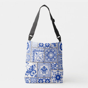 Victoriaans Majolica: Patchwork Tegel Pattern. Crossbody Tas