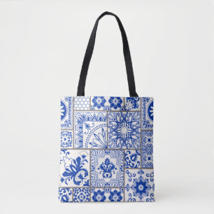 Victoriaans Majolica: Patchwork Tegel Pattern. Draagtas