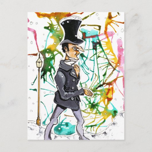 Victoriaans Man Briefkaart (Voorkant)