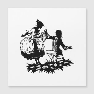Victoriaans Man Voorstellen aan Woman Silhouette A