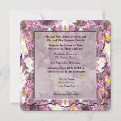 Victoriaans Mauve Floral Wedding Kaart (Voorkant)