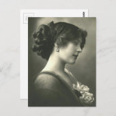 Victoriaans  meisje briefkaart (Voorkant / Achterkant)