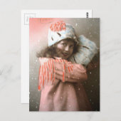  Victoriaans meisje Briefkaart (Voorkant / Achterkant)