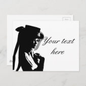 Victoriaans meisje briefkaart (Voorkant / Achterkant)