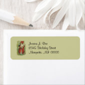 Victoriaans Meisje Huisdier kip Retouradres Label (Insitu)