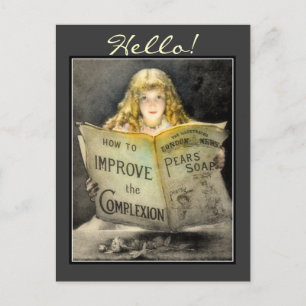  Victoriaans meisje peren zeep advert-Briefkaart Briefkaart