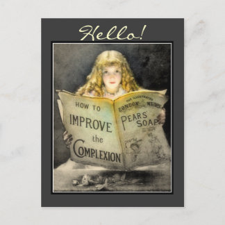  Victoriaans meisje peren zeep advert-Briefkaart Briefkaart