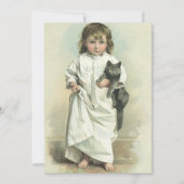 Victoriaans meisje Slapepover Kaart (Voorkant)