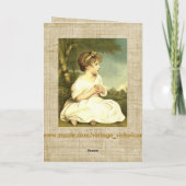  Victoriaans Meisje Wenskaart Kaart (Achterkant)