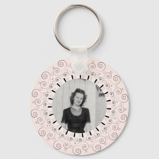  Victoriaans met Fancy Lijst Gepersonaliseerd Sleutelhanger (Voorkant)