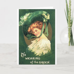 Victoriaans met Green St. Patrick's Day Card Kaart