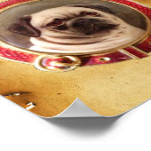 VICTORIAANS MINIATOIRE DOG PORTRAITS Pug Poster (Hoek)