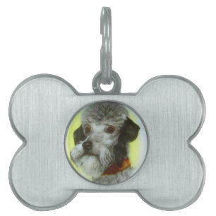 VICTORIAANS MINIATURE DOG PORTRAITS Airedale Terri Huisdieren Naamplaatje