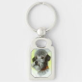 VICTORIAANS MINIATURE DOG PORTRAITS Airedale Terri Sleutelhanger (Voorkant)