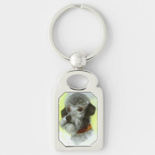 VICTORIAANS MINIATURE DOG PORTRAITS Airedale Terri Sleutelhanger (Voorkant)