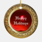 VICTORIAANS MINIATURE DOG PORTRAITS, Bull Terrier Keramisch Ornament (Achterkant)