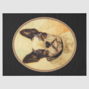 VICTORIAANS MINIATURE DOG PORTRAITS Franse Bulldog Tissuepapier