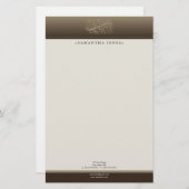 Victoriaans Mocha Gepersonaliseerd briefpapier (Voorkant / Achterkant)