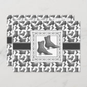 Victoriaans Mode Boots Elegant Patroon Briefkaart (Voorkant / Achterkant)