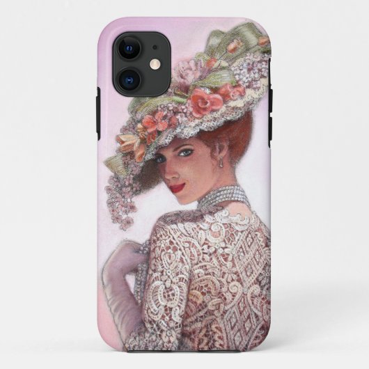  Victoriaans Mode Meisje iPhone 5 Hoesje (Achterkant)