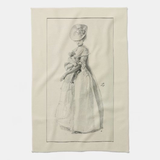 Victoriaans Mode Theedoek (Verticaal)