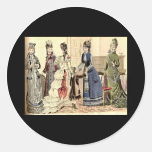 Victoriaans Mode vrouwen Ronde Sticker