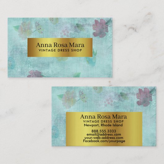 *~* Victoriaans moderne grunge bloem Visitekaartje (Voorkant / Achterkant)