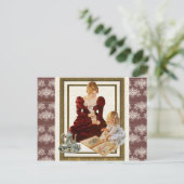 Victoriaans moeder en kind briefkaart (Staand voorkant)