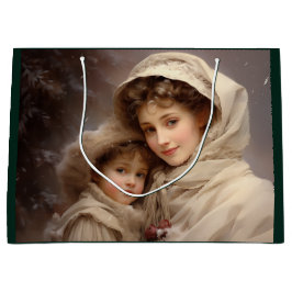 Victoriaans moeder en kind groot cadeauzakje