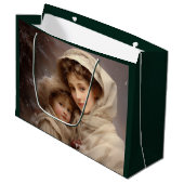 Victoriaans moeder en kind groot cadeauzakje (Voorkant Gekanteld)