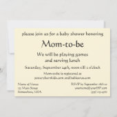 Victoriaans Moederdag, Baby shower Kaart (Achterkant)