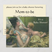 Victoriaans Moederdag, Baby shower Kaart (Voorkant / Achterkant)