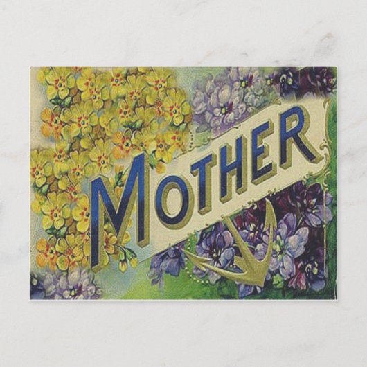 Victoriaans Moederdag Kaart (Voorkant)