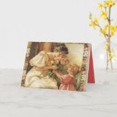 Victoriaans Moederdag Kaart (Gele Bloem)